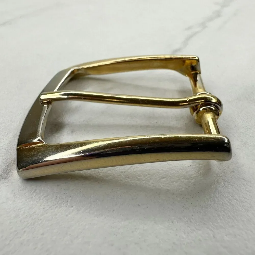 Ribco Vintage Gold Tone Simple Basic Belt Buckle Made in USA